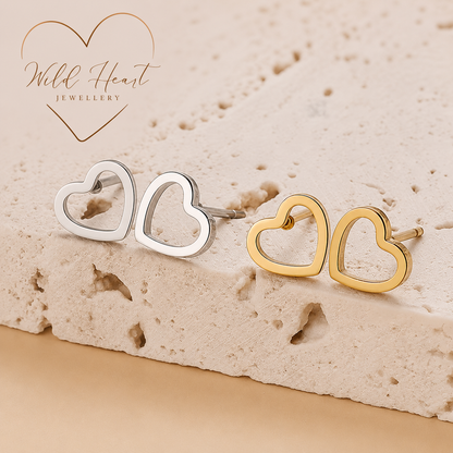 Golden Love Stud Earrings
