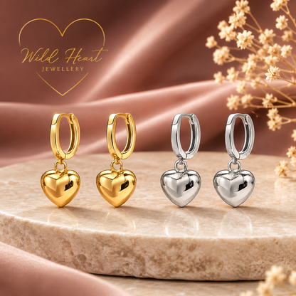 Luna Gold Heart Earrings