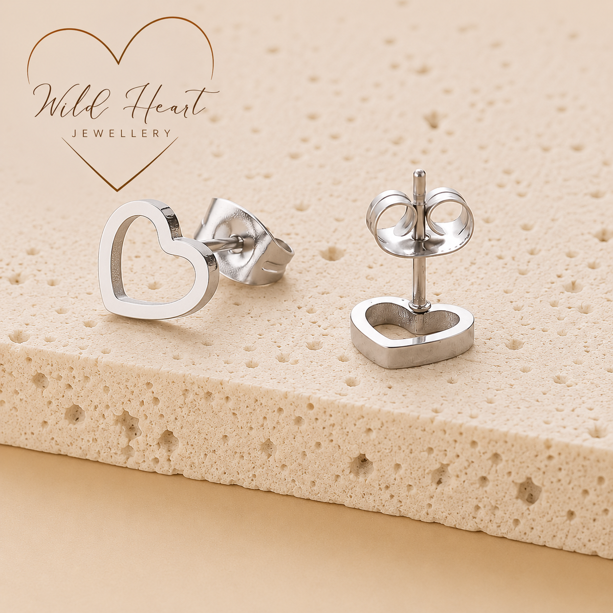 Golden Love Stud Earrings